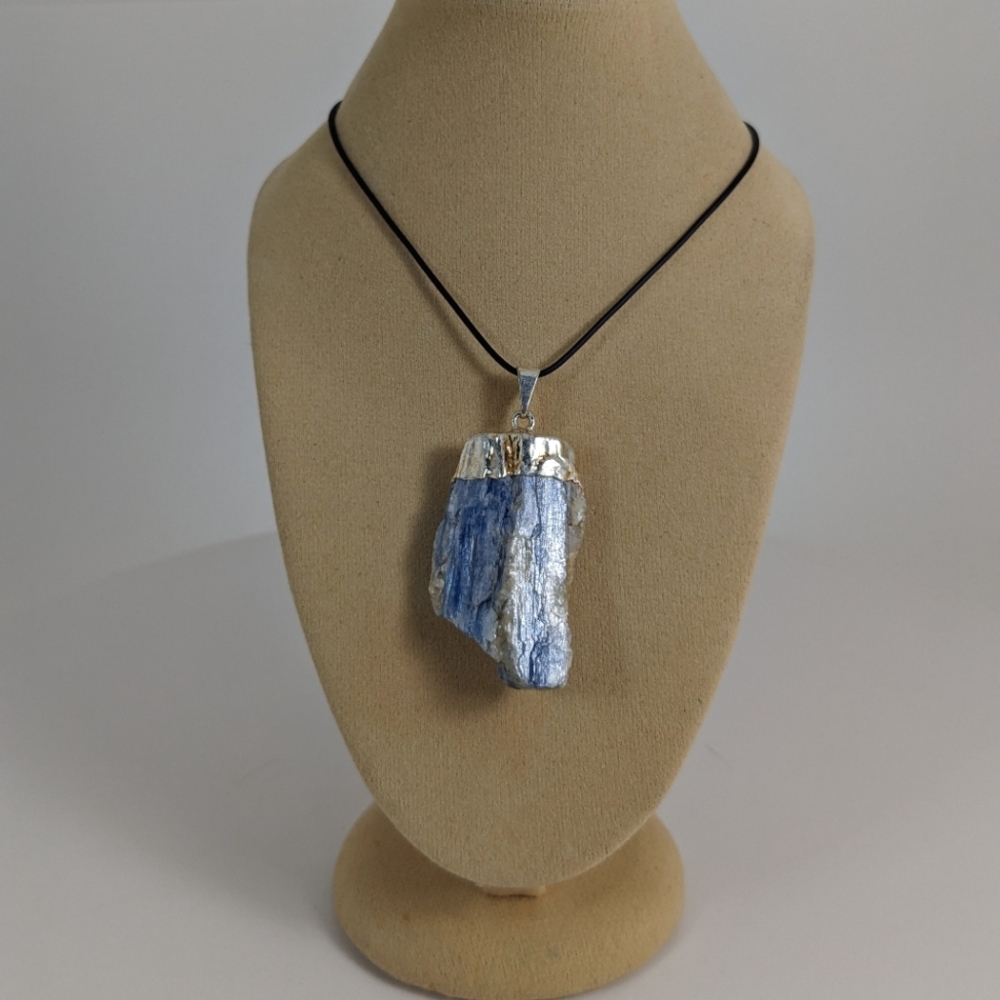 Kyanite Blade Necklace, gemstone jewelry, gift idea, truth stone, throat chakra